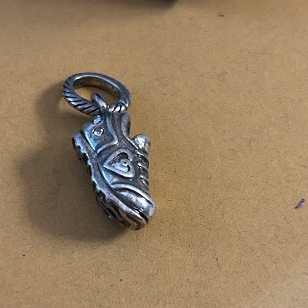 Brighton Silver Sneaker Running Shoe Charm Pendant